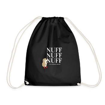 Nuff nuff nuff - Nicht bummeln Borstel! - weiß - Turnbeutel - Schwarz - Vorne