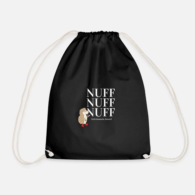 Nuff nuff nuff - Nicht bummeln Borstel! - weiß - Turnbeutel - Schwarz
