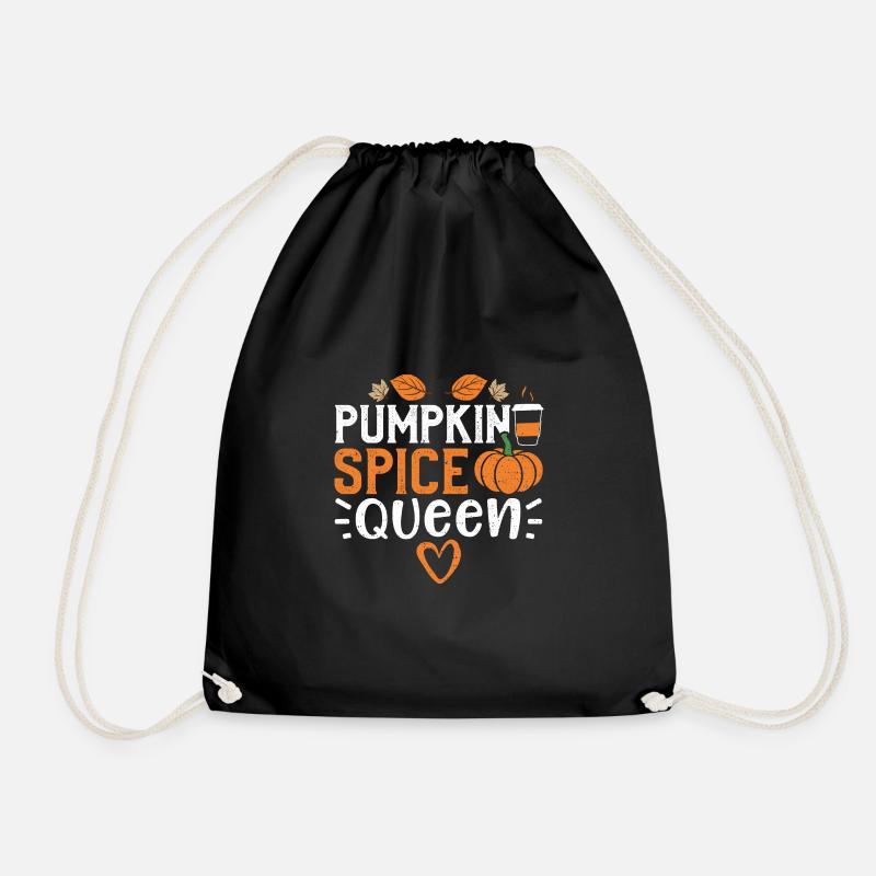 Pumpkin Spice Queen - pumpkin - Drawstring Bag - black