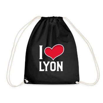 I LOVE LYON - Sac de sport léger - noir - Devant