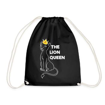 Die feministische Geschenkidee der Königin der Löwenkönigin - Turnbeutel - Schwarz - Vorne