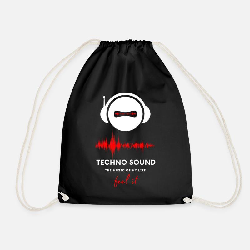 Techno Music-Rave-House - Turnbeutel - Schwarz