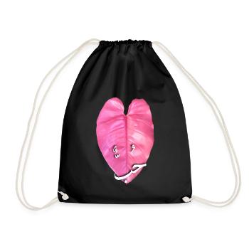 Princesse rose Philodendrons _ نبات الاميرة الوردية - Sac de sport léger - noir - Devant
