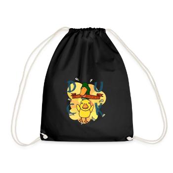 We love Ducks - Backprint - Turnbeutel - Schwarz - Vorne