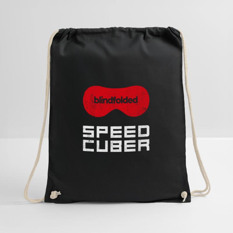 SPEEDCUBER Blindfolded. Cubing-Cube-Speedcuber Drawstring Bag