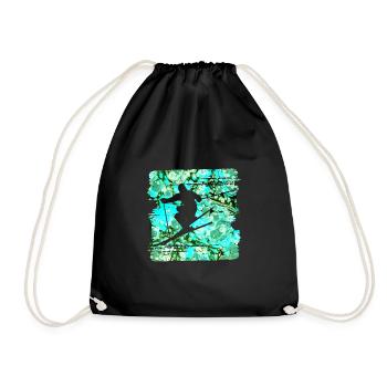 Skier E 248 - Drawstring Bag - black - Front