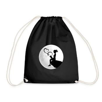 read novel reading lesson book primer ebook bibo - Drawstring Bag - black - Front