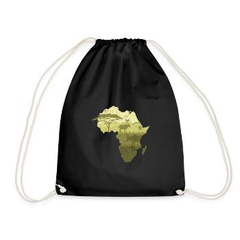 SÜDAFRIKA SÜDEN TIERE NATUR FARBEN AFRIKA MOTIV - Turnbeutel - Schwarz - Vorne