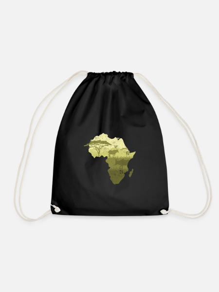 SÜDAFRIKA SÜDEN TIERE NATUR FARBEN AFRIKA MOTIV - Turnbeutel - Schwarz