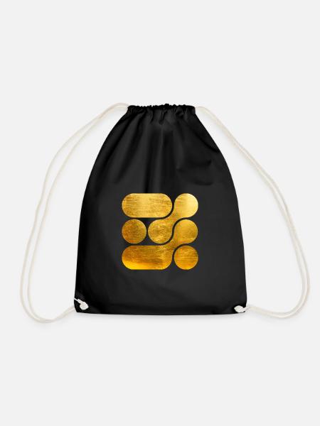 OCHOOO - GOLD - Drawstring Bag - black