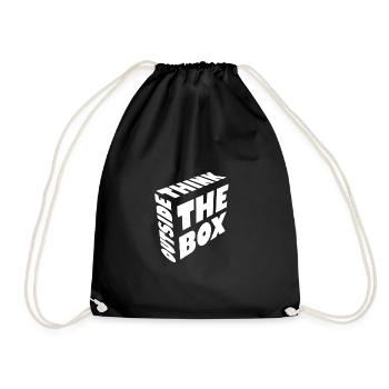 Think outside the box - Drawstring Bag - black - Front