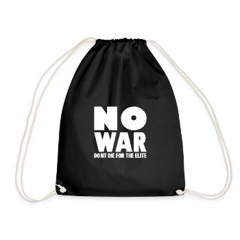 PAS DE GUERRE Ne mourez pas pour l’élite - Sac de sport léger - noir - Devant