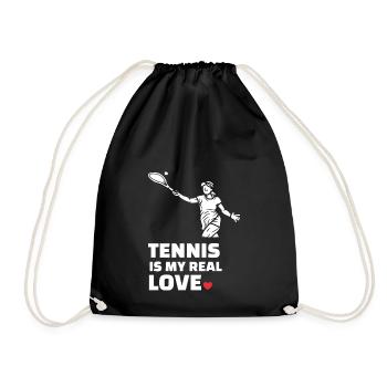 Ich Liebe Tennis - Turnbeutel - Schwarz - Vorne