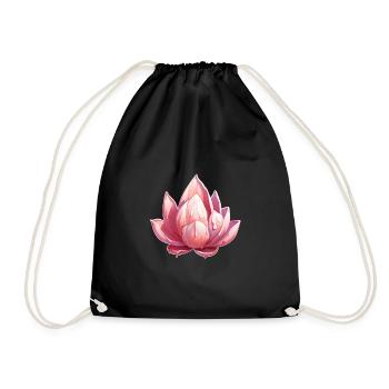 Lotusblüte - Turnbeutel - Schwarz - Vorne