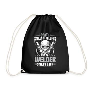Welder Welding Welding Welder Gift - Drawstring Bag - black - Front