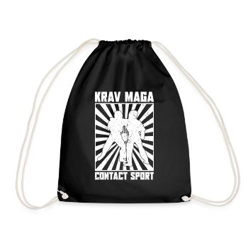 Arts martiaux sparring cadeau Israël Krav Maga - Sac de sport léger - noir - Devant