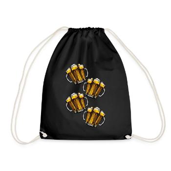 Beer Team Beer Glasses - Drawstring Bag - black - Front