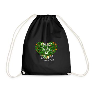 Christian God Faith Religious Gift - Drawstring Bag - black - Front