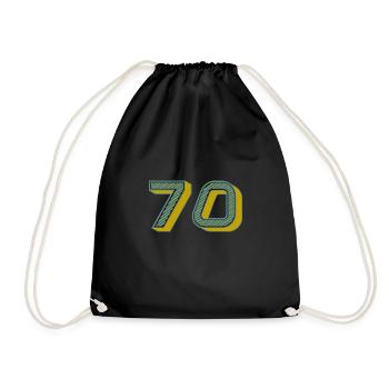 70. 70 ANS. 70e ANNIVERSAIRE. ANNIVERSAIRE 70 ANS. - Sac de sport léger - noir - Devant