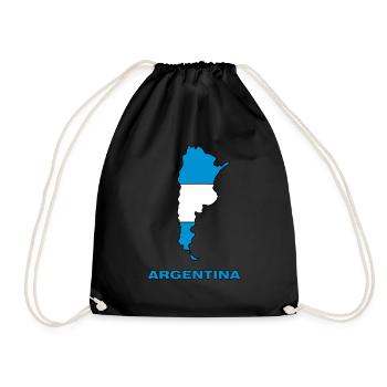 argentina - Turnbeutel - Schwarz - Vorne