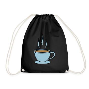 Kaffee - Turnbeutel - Schwarz - Vorne
