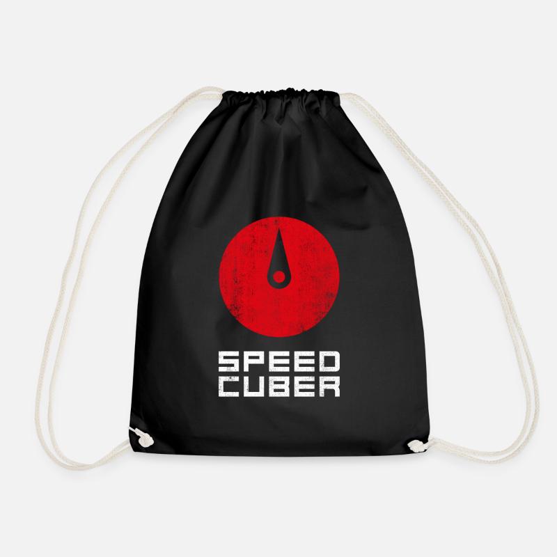 SPEEDCUBER Uhr. Cubing-Cube-Cuber-Speedcubing - Turnbeutel - Schwarz