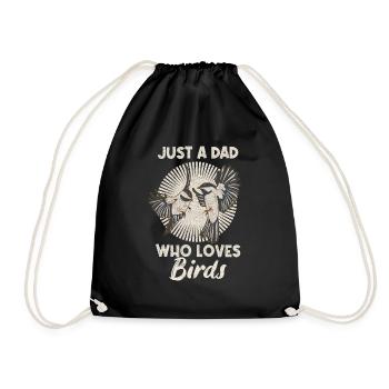 Birding Design for Your Bird Watching Dad - Drawstring Bag - black - Front