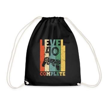 Nerd Gamer dont Level Gaming Geek Gamen Frau Mann - Turnbeutel - Schwarz - Vorne