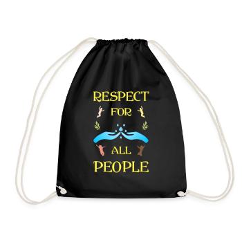 Respect de tous - Respekt für alle Menschen - Sac de sport léger - noir - Devant