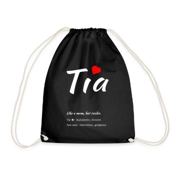 Tia, comme une maman mais plus cool - Sac de sport léger - noir - Devant