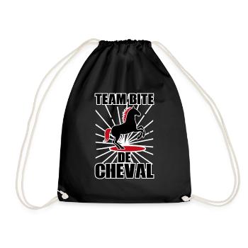 Team bite de cheval | équitation beauf | humour - Sac de sport léger - noir - Devant