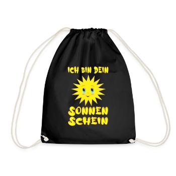 Ich bin Dein Sonnenschein - Paarmotiv - Turnbeutel - Schwarz - Vorne