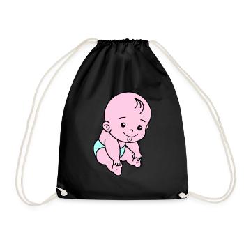 Baby - Drawstring Bag - black - Front