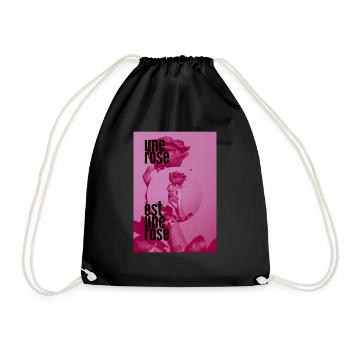 une rose est une rose - Sac de sport léger - noir - Devant