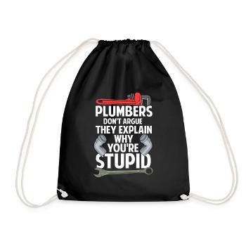 Plombier Installateur Artisan Disant Cadeau - Sac de sport léger - noir - Devant