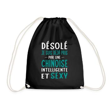 Désolé déjà pris par une Chinoise sexy - Sac de sport léger - noir - Devant