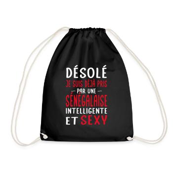 Désolé déjà pris par une Sénégalaise sexy - Sac de sport léger - noir - Devant