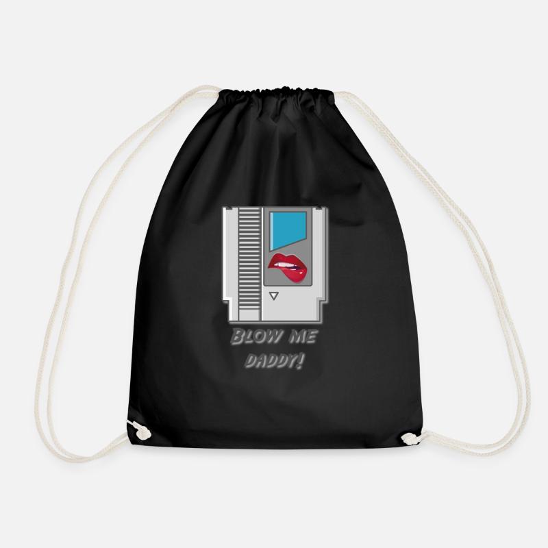 blow me - Drawstring Bag - black