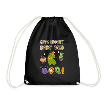 Mignon Spooky Baby Dino Halloween Boo 1 - Sac de sport léger - noir - Devant