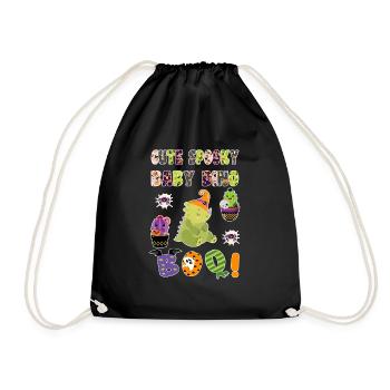 Mignon Spooky Baby Dino Halloween Boo 3 - Sac de sport léger - noir - Devant