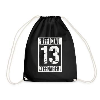 Cadeaux officiels pour adolescents de 13 ans 13e anniversaire - Sac de sport léger - noir - Devant