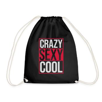 crazy sexy cool Design - Turnbeutel - Schwarz - Vorne
