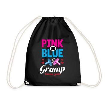 Gramp rose ou bleu vous aime Genre Révéler La fête - Sac de sport léger - noir - Devant