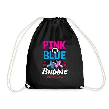 Bubbie rose ou bleu vous aime Gender Reveal Party - Sac de sport léger - noir - Devant