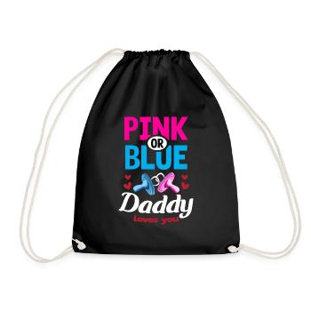 Papa rose ou bleu vous aime Genre Révéler La fête - Sac de sport léger - noir - Devant