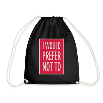 Je préfère ne pas - Sac de sport léger - noir - Devant