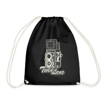 Twin Lens - Rolleiflex Camera - Turnbeutel - Schwarz - Vorne