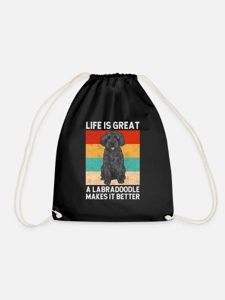 Labradoodle Hund - Turnbeutel - Schwarz