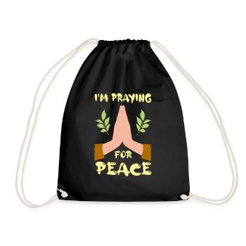 I'm praying for Peace - Drawstring Bag - black - Front