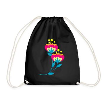 Flower Flower Plant - Drawstring Bag - black - Front